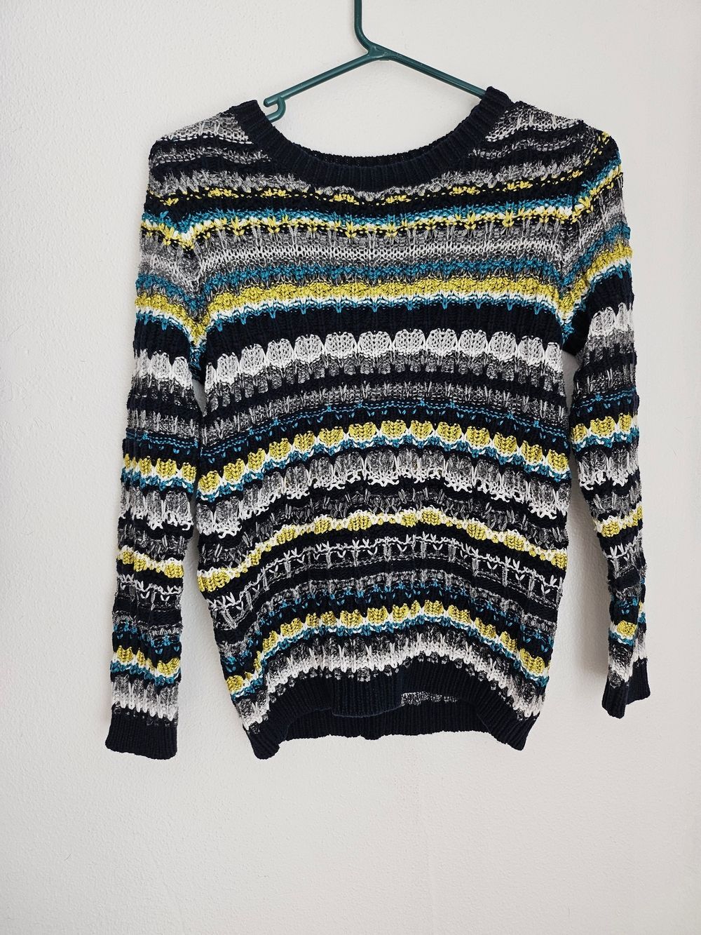 Indie Sleaze 2000s Hipster Striped Crewneck  knitted Sweater Grunge granny indie